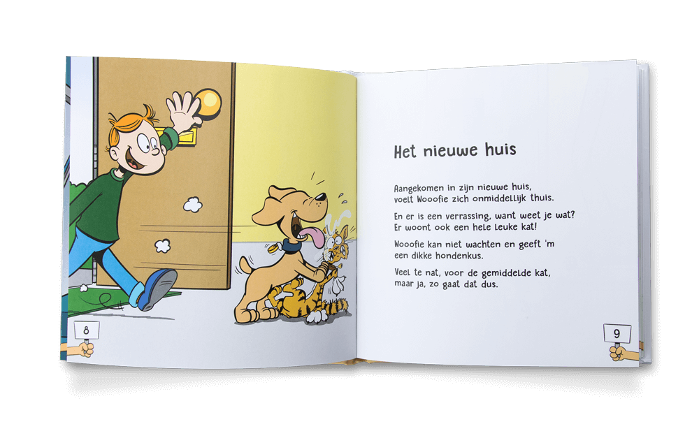 Woofie-komt-Thuis-Binnenwerk-P8-9-IMG_8614 Woofie komt zijn nieuwe huis binnen en geeft de kat een natte pakkerd